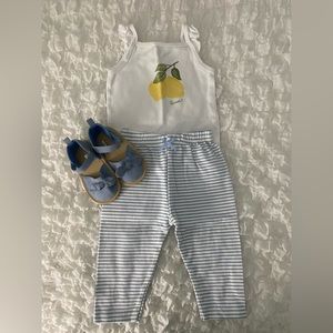 3-piece Hudson Baby 🍋 lemon set - size 18 months